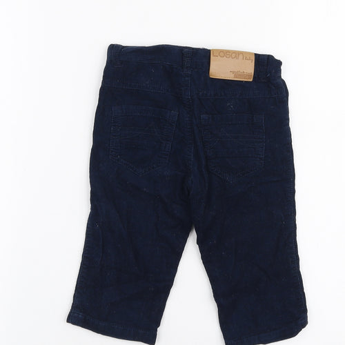 Losan Boys Blue  100% Cotton Cargo Trousers Size 9 Months  Button