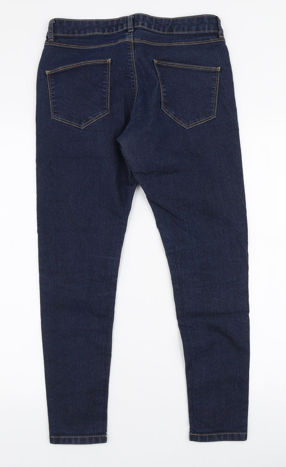 Dorothy Perkins Womens Blue  Cotton Skinny Jeans Size 10 L26 in Slim Zip
