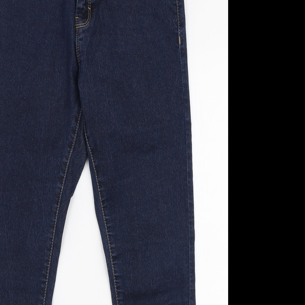 Dorothy Perkins Womens Blue  Cotton Skinny Jeans Size 10 L26 in Slim Zip