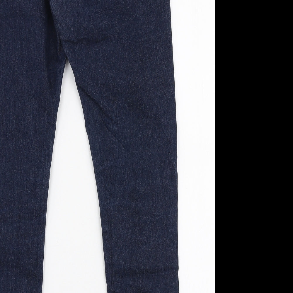 Dorothy Perkins Womens Blue  Cotton Skinny Jeans Size 10 L26 in Slim Zip