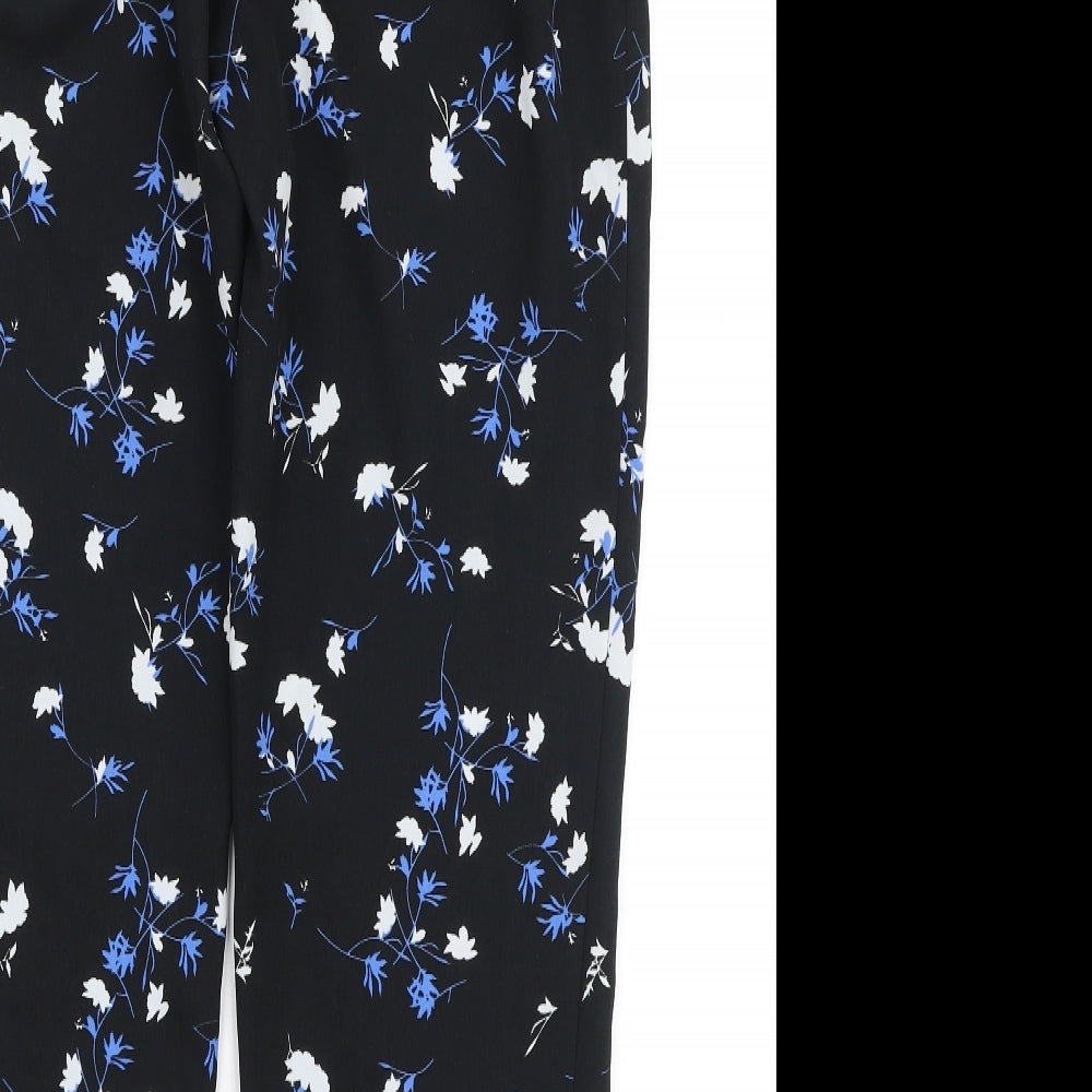 Dunnes Stores Womens Multicoloured Floral Polyester Trousers  Size S L27 in Regular Drawstring