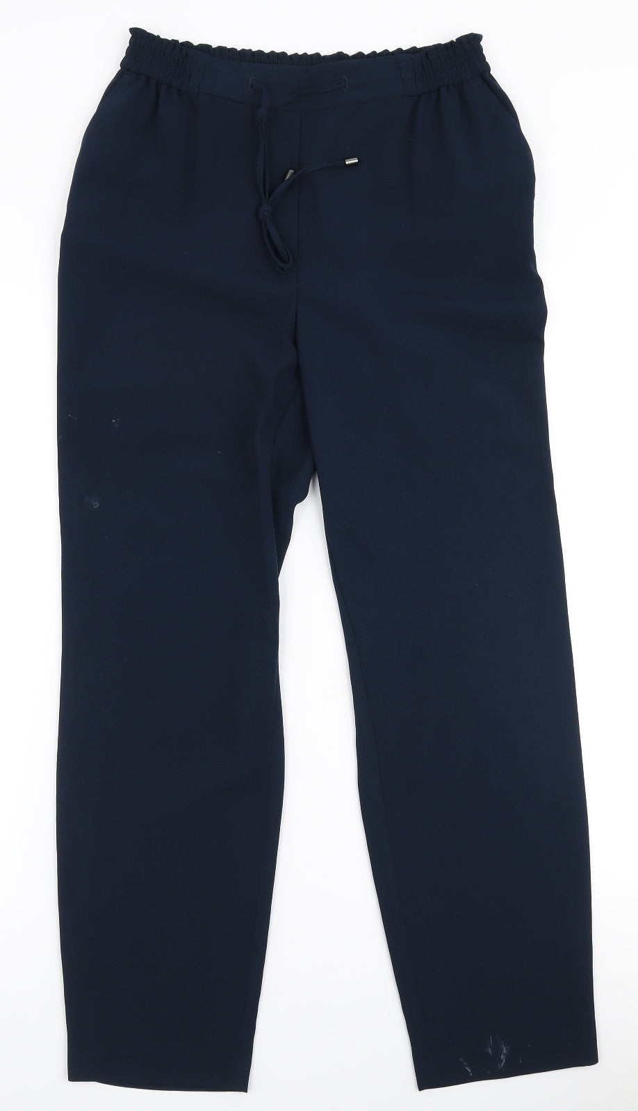 Dunnes Stores Womens Blue  Polyester Trousers  Size XS L28 in Regular Drawstring