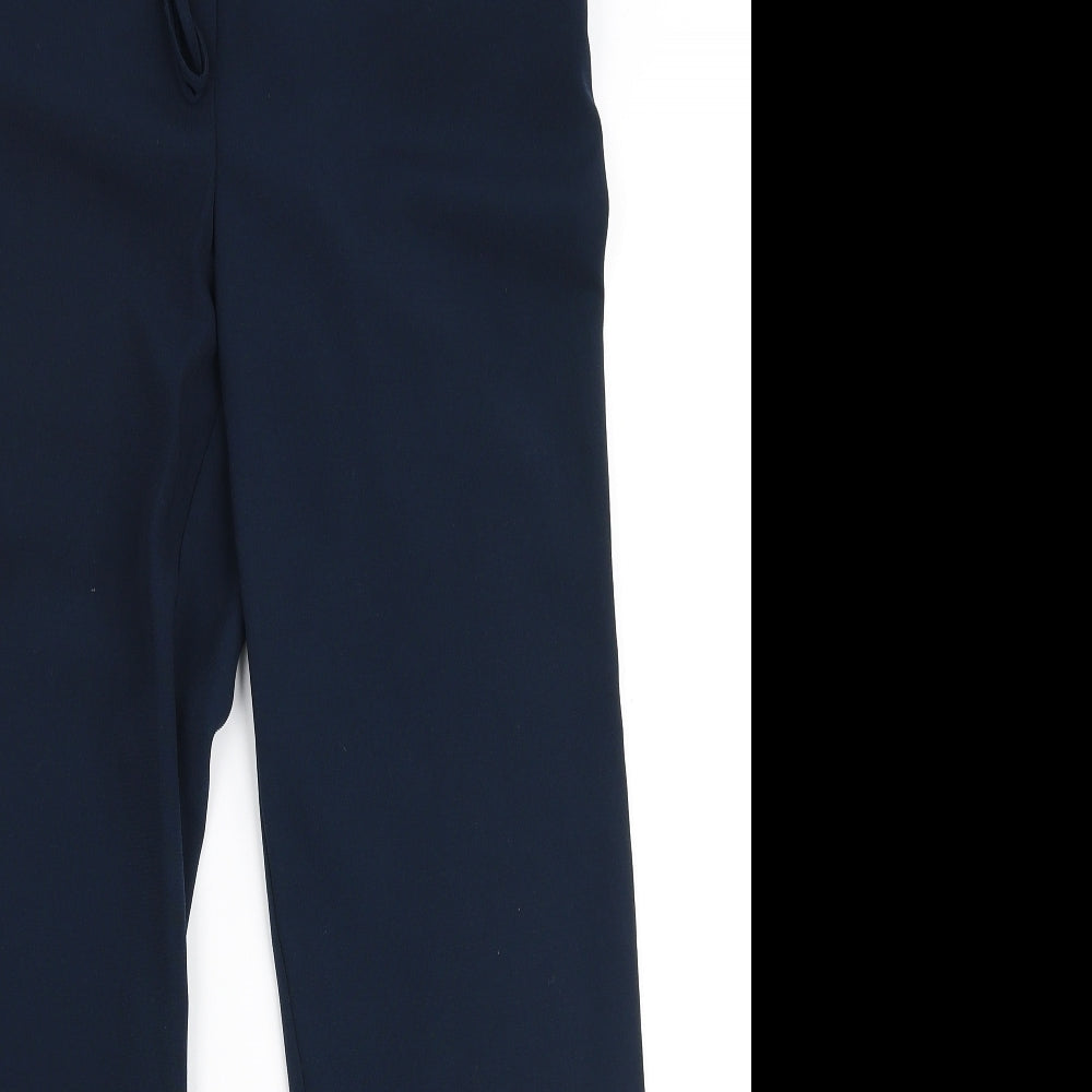 Dunnes Stores Womens Blue  Polyester Trousers  Size XS L28 in Regular Drawstring