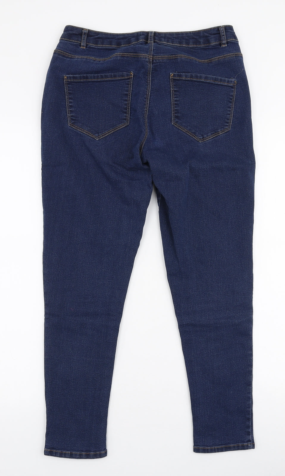 Dorothy Perkins Womens Blue  Cotton Skinny Jeans Size 10 L25 in Slim Zip