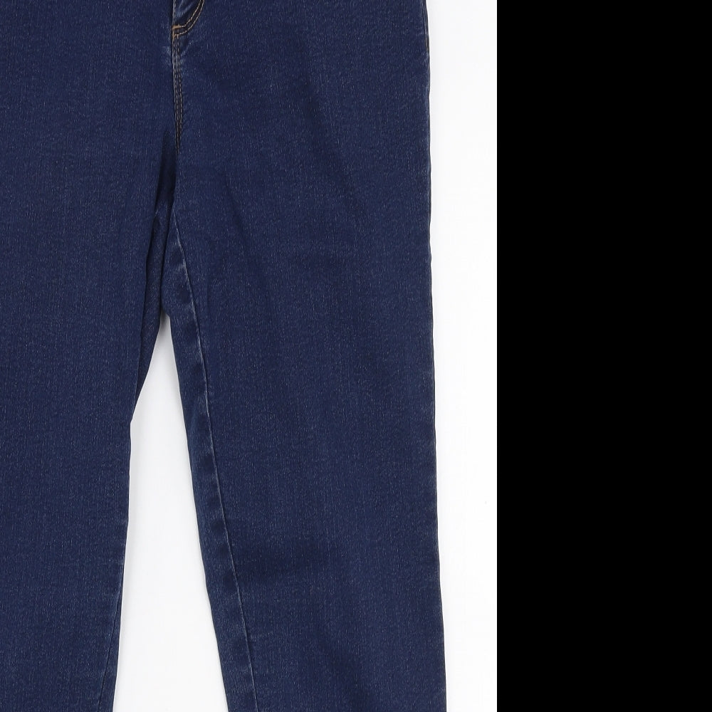 Dorothy Perkins Womens Blue  Cotton Skinny Jeans Size 10 L25 in Slim Zip
