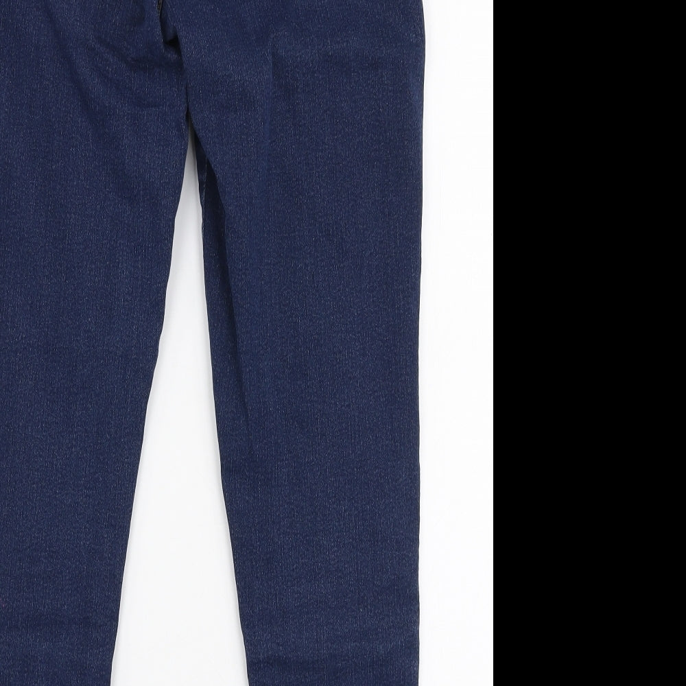 Dorothy Perkins Womens Blue  Cotton Skinny Jeans Size 10 L25 in Slim Zip