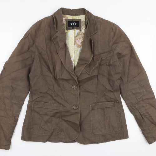 Marks and Spencer Womens Brown   Jacket  Size 12  Button