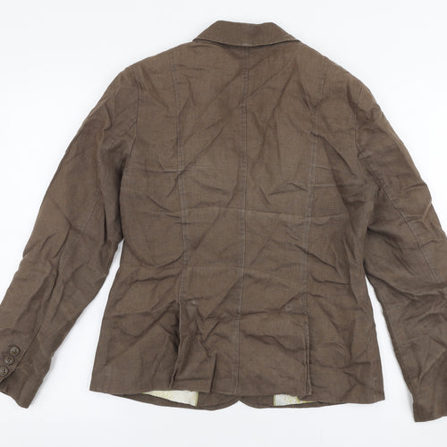 Marks and Spencer Womens Brown   Jacket  Size 12  Button