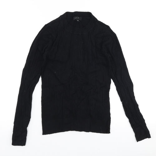 New Look Womens Black High Neck  Viscose Pullover Jumper Size 10