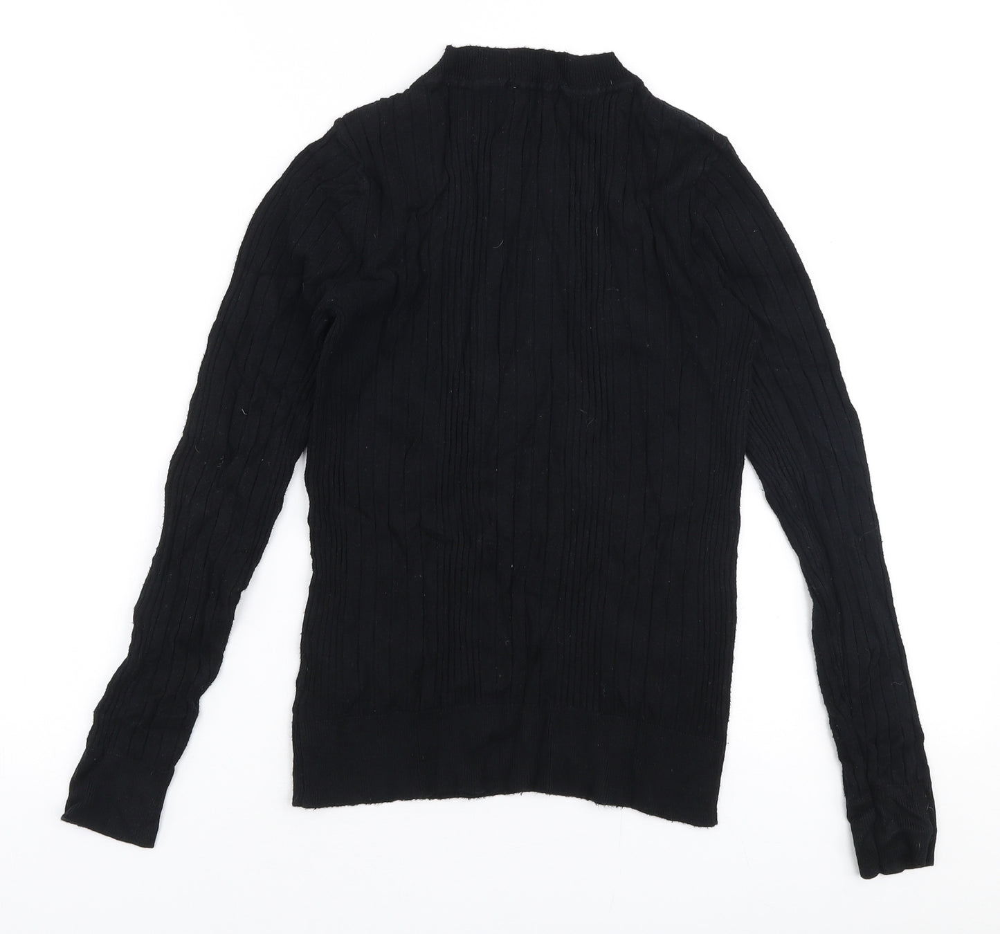 New Look Womens Black High Neck  Viscose Pullover Jumper Size 10