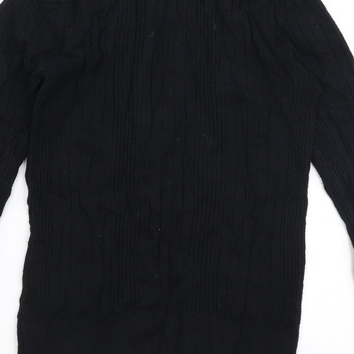 New Look Womens Black High Neck  Viscose Pullover Jumper Size 10