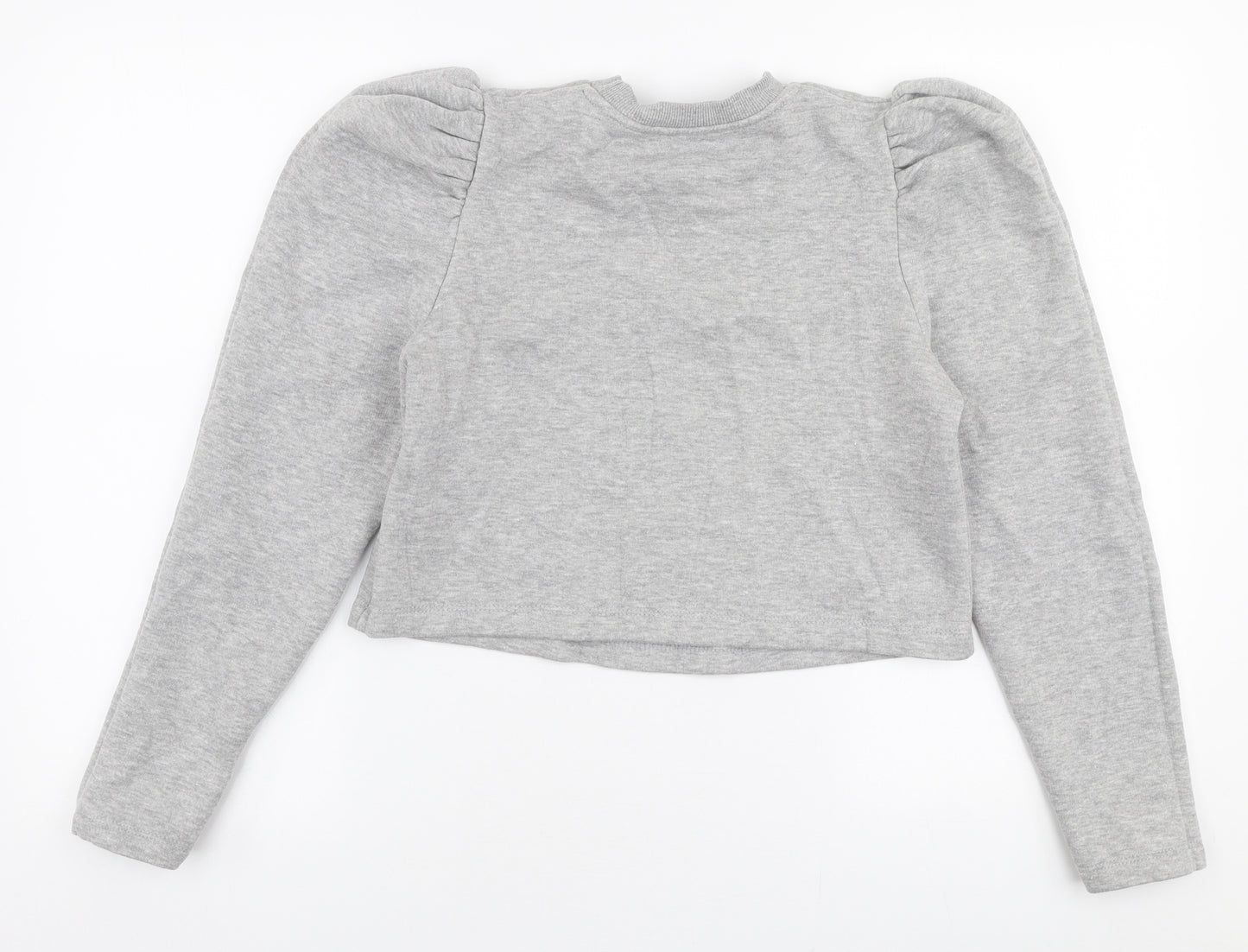 PRETTYLITTLETHING Womens Grey  Polyester Pullover Sweatshirt Size 8  Pullover