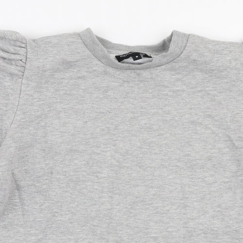 PRETTYLITTLETHING Womens Grey  Polyester Pullover Sweatshirt Size 8  Pullover