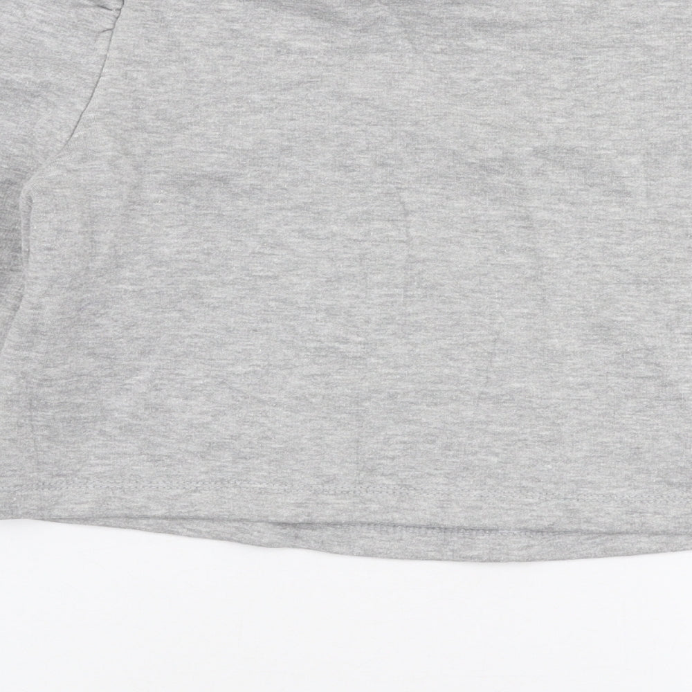 PRETTYLITTLETHING Womens Grey  Polyester Pullover Sweatshirt Size 8  Pullover