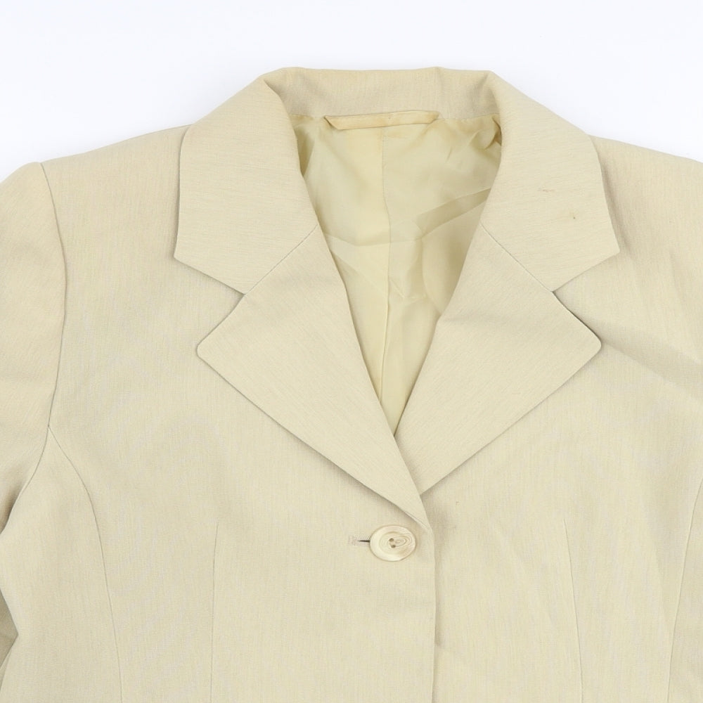 BHS Womens Beige   Jacket Blazer Size 8  Button