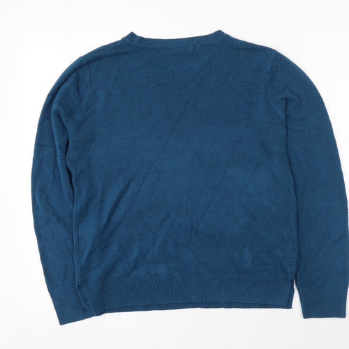 Marks and Spencer Womens Blue  Acrylic Pullover Sweatshirt Size 12  Pullover