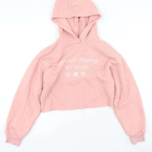 Candy Girls Pink   Pullover Hoodie Size 11 Years  Pullover - Break rules not hearts