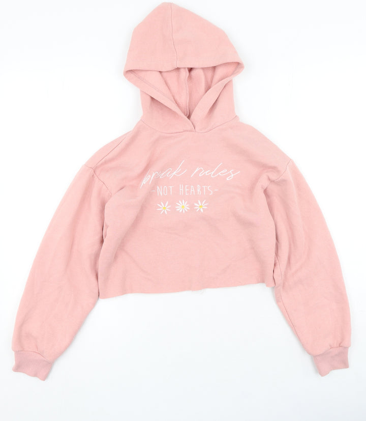 Candy Girls Pink   Pullover Hoodie Size 11 Years  Pullover - Break rules not hearts