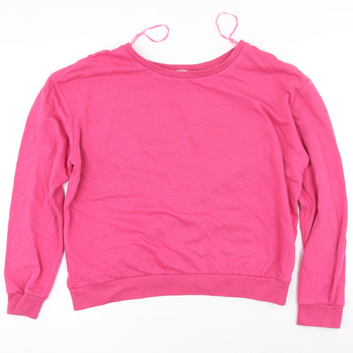 Clockhouse Womens Pink Scoop Neck  Polyester Pullover Jumper Size S