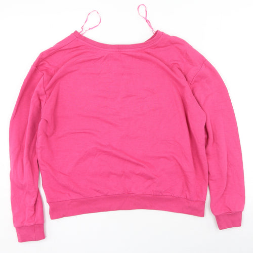 Clockhouse Womens Pink Scoop Neck  Polyester Pullover Jumper Size S