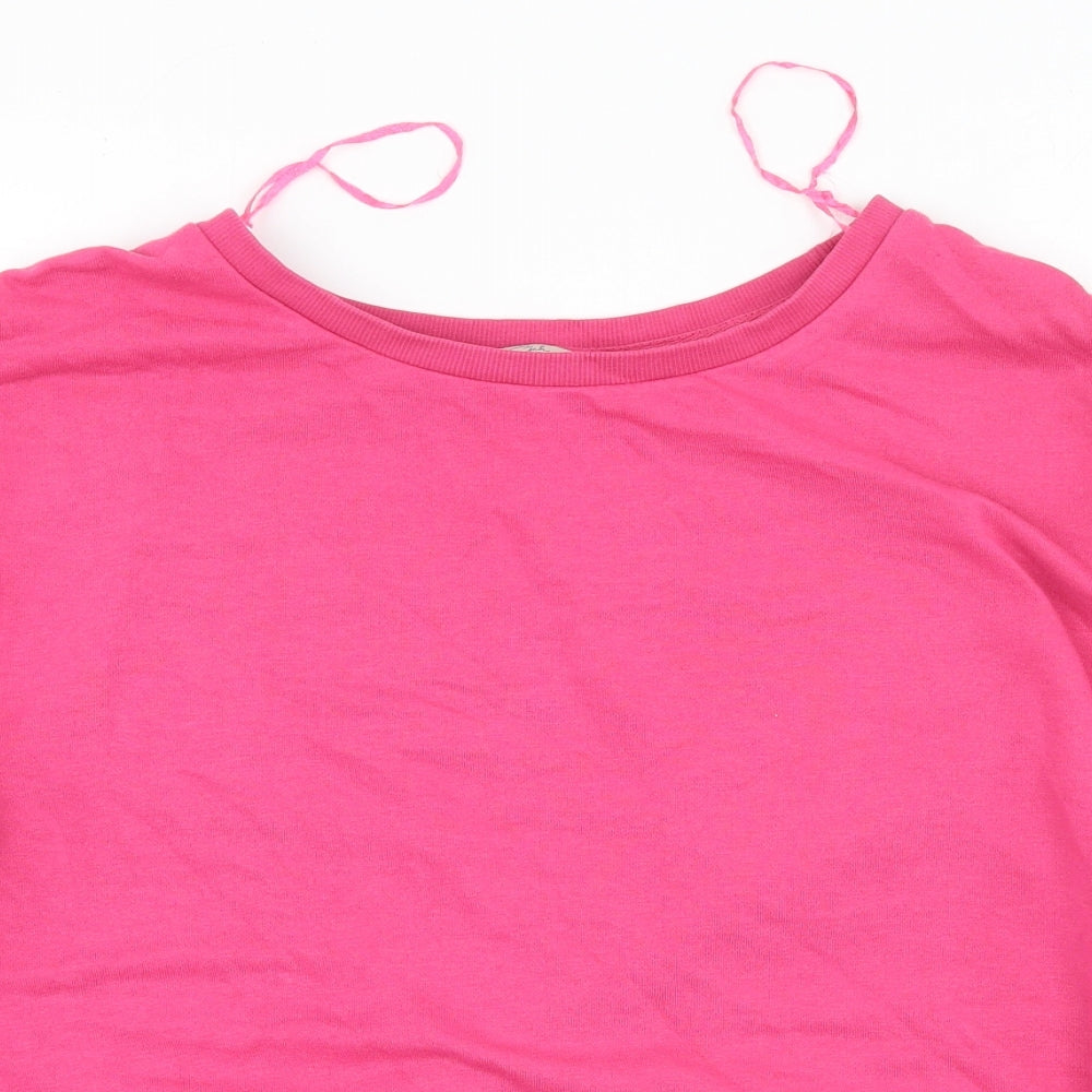Clockhouse Womens Pink Scoop Neck  Polyester Pullover Jumper Size S