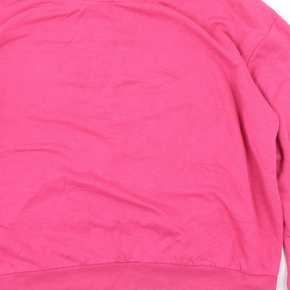 Clockhouse Womens Pink Scoop Neck  Polyester Pullover Jumper Size S