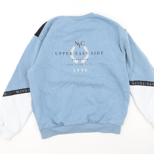 New Look Boys Blue Round Neck  Polyester Pullover Jumper Size 9 Years  Pullover - NYC Upper East Side