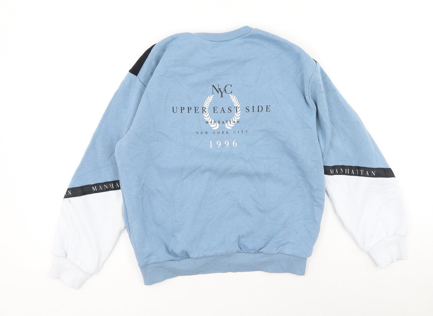 New Look Boys Blue Round Neck  Polyester Pullover Jumper Size 9 Years  Pullover - NYC Upper East Side