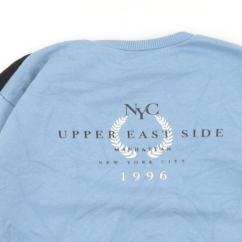 New Look Boys Blue Round Neck  Polyester Pullover Jumper Size 9 Years  Pullover - NYC Upper East Side