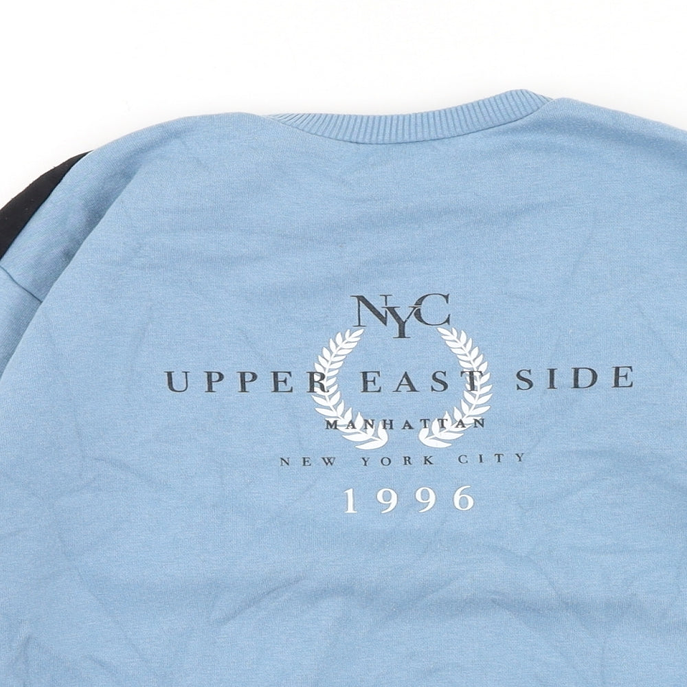 New Look Boys Blue Round Neck  Polyester Pullover Jumper Size 9 Years  Pullover - NYC Upper East Side