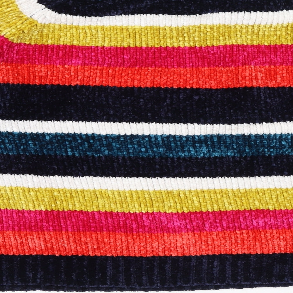 Very  Womens Multicoloured High Neck Striped Polyester Pullover Jumper Size 8