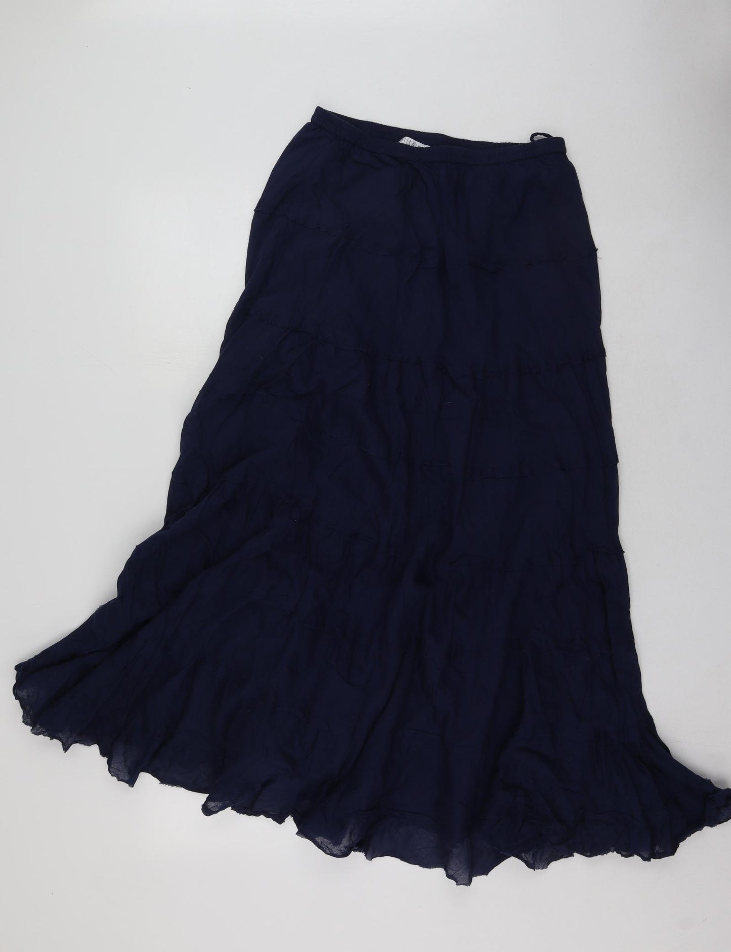 Solitare Womens Blue  Cotton Maxi Skirt Size M