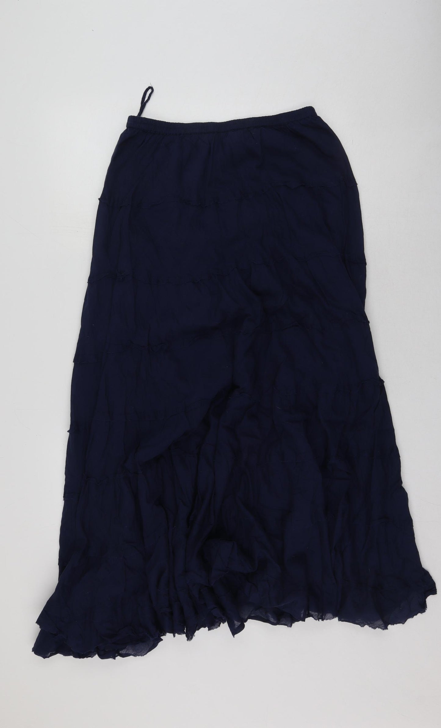 Solitare Womens Blue  Cotton Maxi Skirt Size M