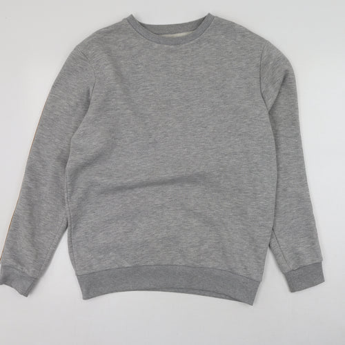 Boohoo Mens Grey  Polyester Pullover Sweatshirt Size M