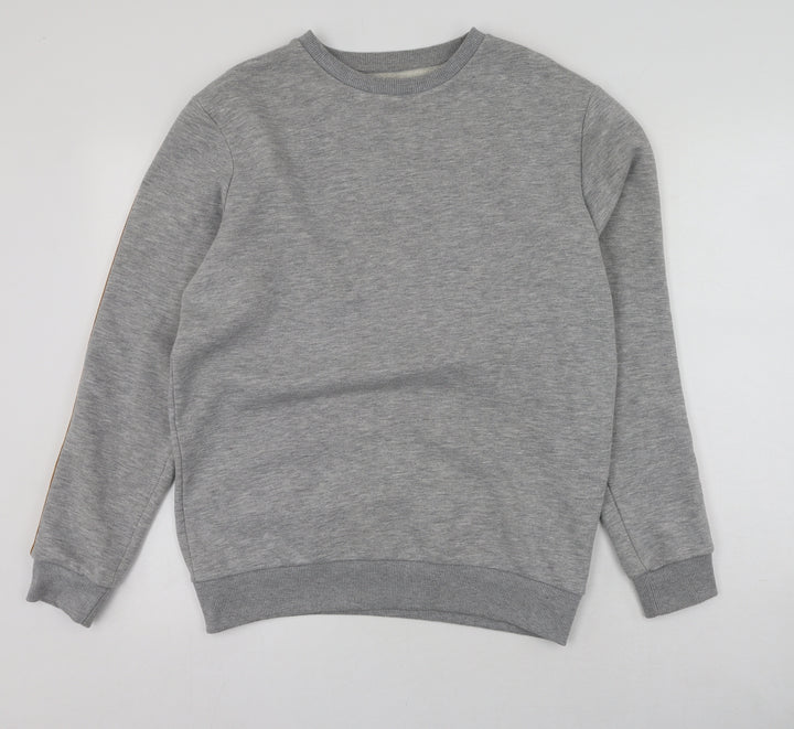 Boohoo Mens Grey  Polyester Pullover Sweatshirt Size M