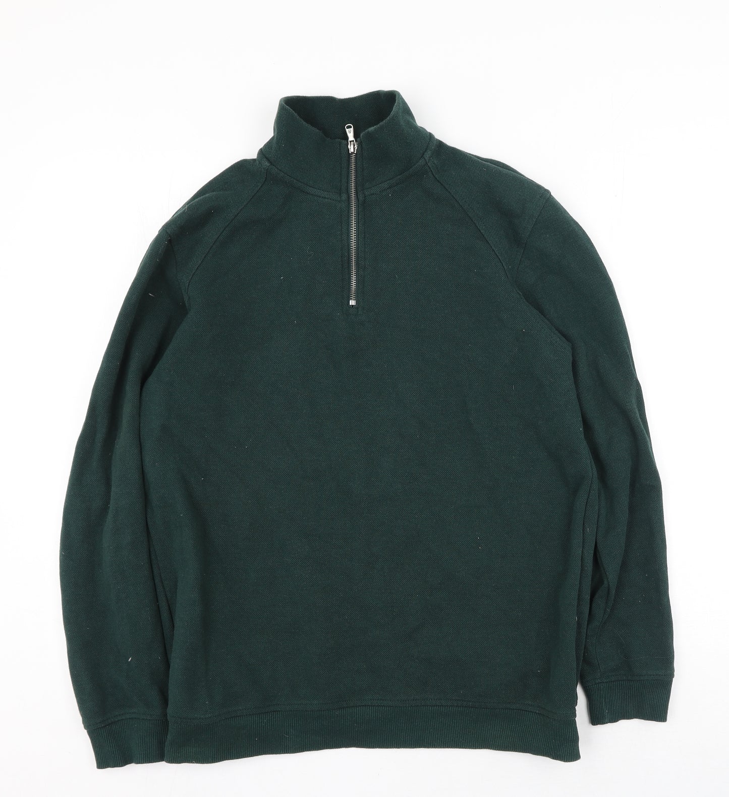 Burton Mens Green High Neck  Cotton Pullover Jumper Size M