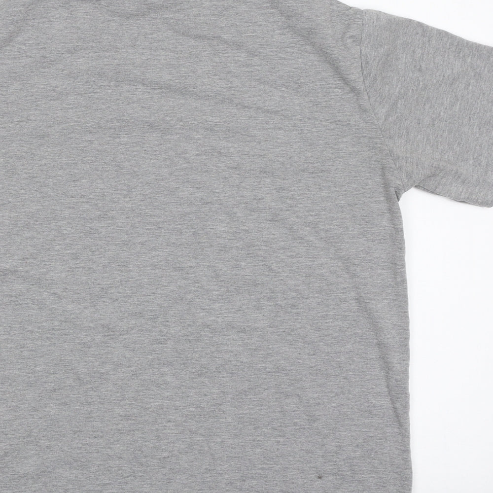 Calvin Klein Womens Grey  Polyester Basic T-Shirt Size S Crew Neck
