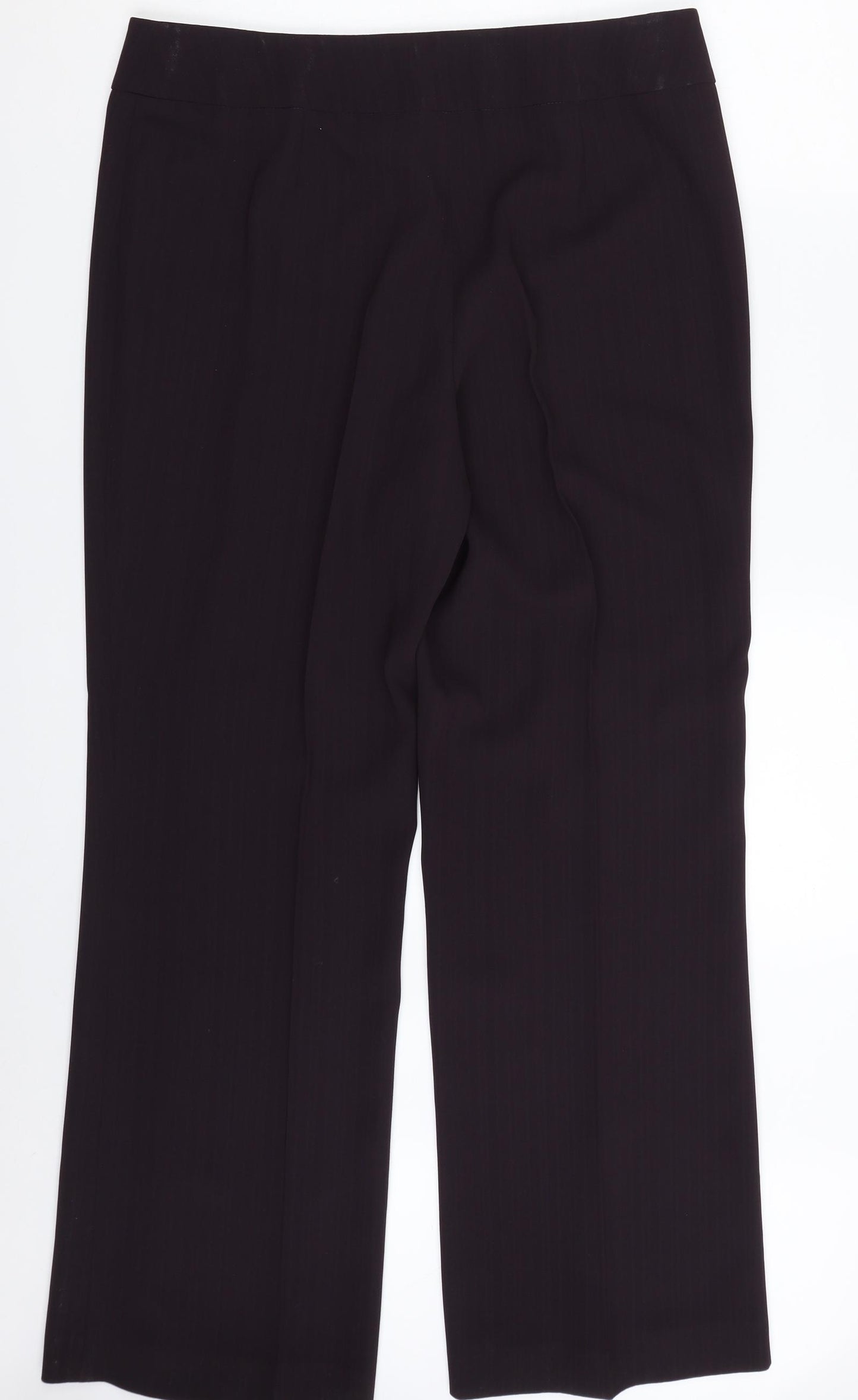 Preworn Womens Purple  Polyester Trousers  Size 14 L31 in Regular Zip