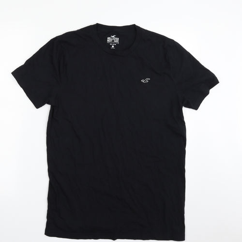 Hollister Mens Black  Cotton  T-Shirt Size M Crew Neck