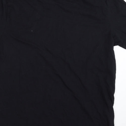 Hollister Mens Black  Cotton  T-Shirt Size M Crew Neck