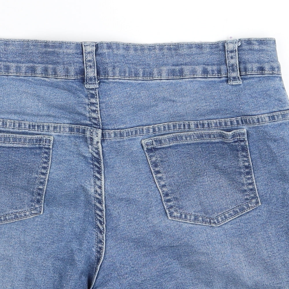 Mountain Warehouse Boys Blue  Cotton Chino Shorts Size 13 Years  Slim Zip