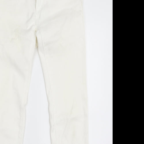 Toxik3 Womens White  Cotton Skinny Jeans Size 8 L26 in Slim Zip