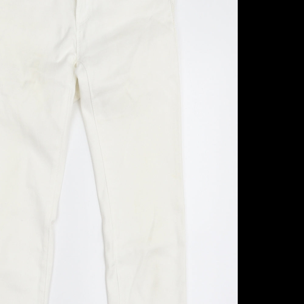 Toxik3 Womens White  Cotton Skinny Jeans Size 8 L26 in Slim Zip