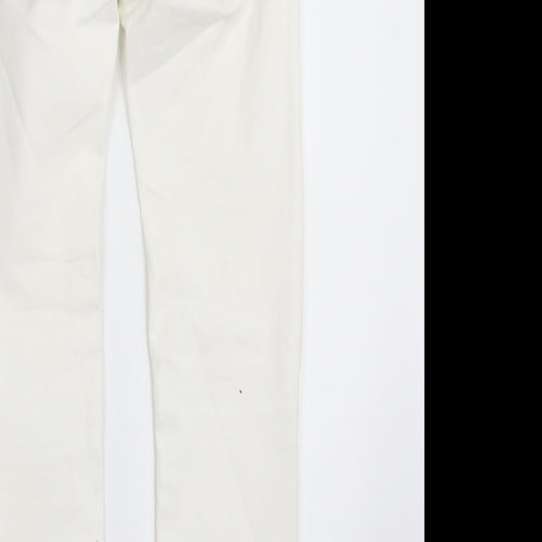 Toxik3 Womens White  Cotton Skinny Jeans Size 8 L26 in Slim Zip