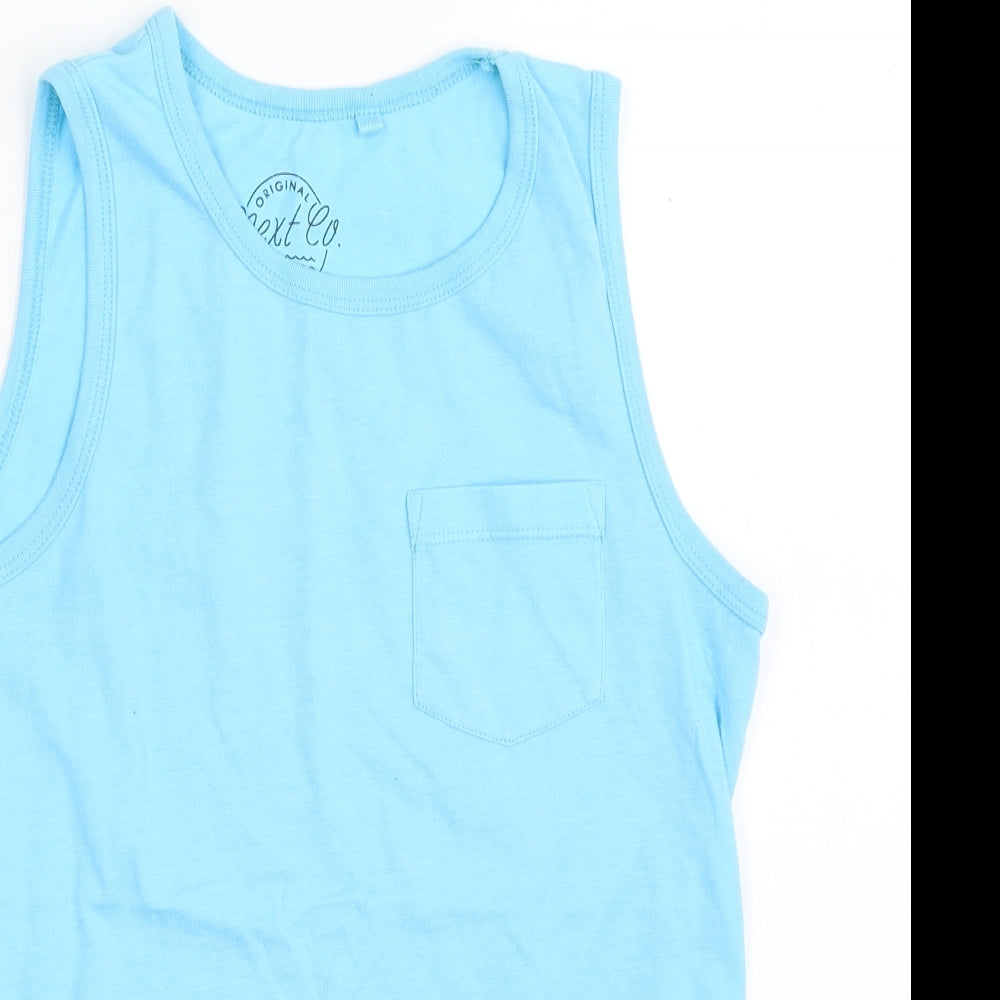 NEXT Boys Blue  100% Cotton Vest Sweatshirt Size 11 Years  Pullover