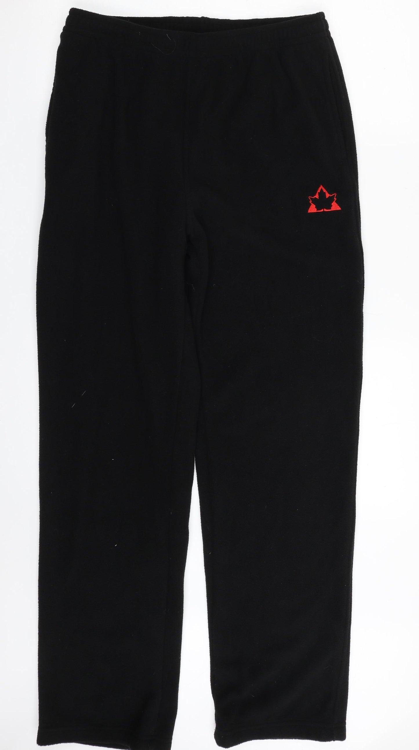 Atlas Mens Black  Polyester Jogger Trousers Size M L31 in Regular