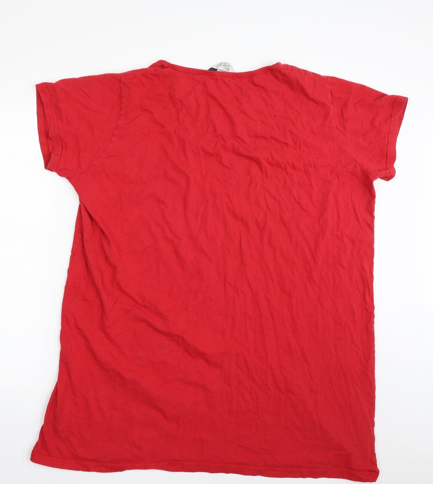 Primark Womens Red Solid 100% Cotton Top Nightshirt Size 18   - All I need is Love! Size 18-20