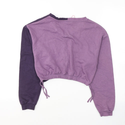 Candy Girls Purple Colourblock Cotton Pullover Sweatshirt Size 12 Years  Pullover - Malibu California