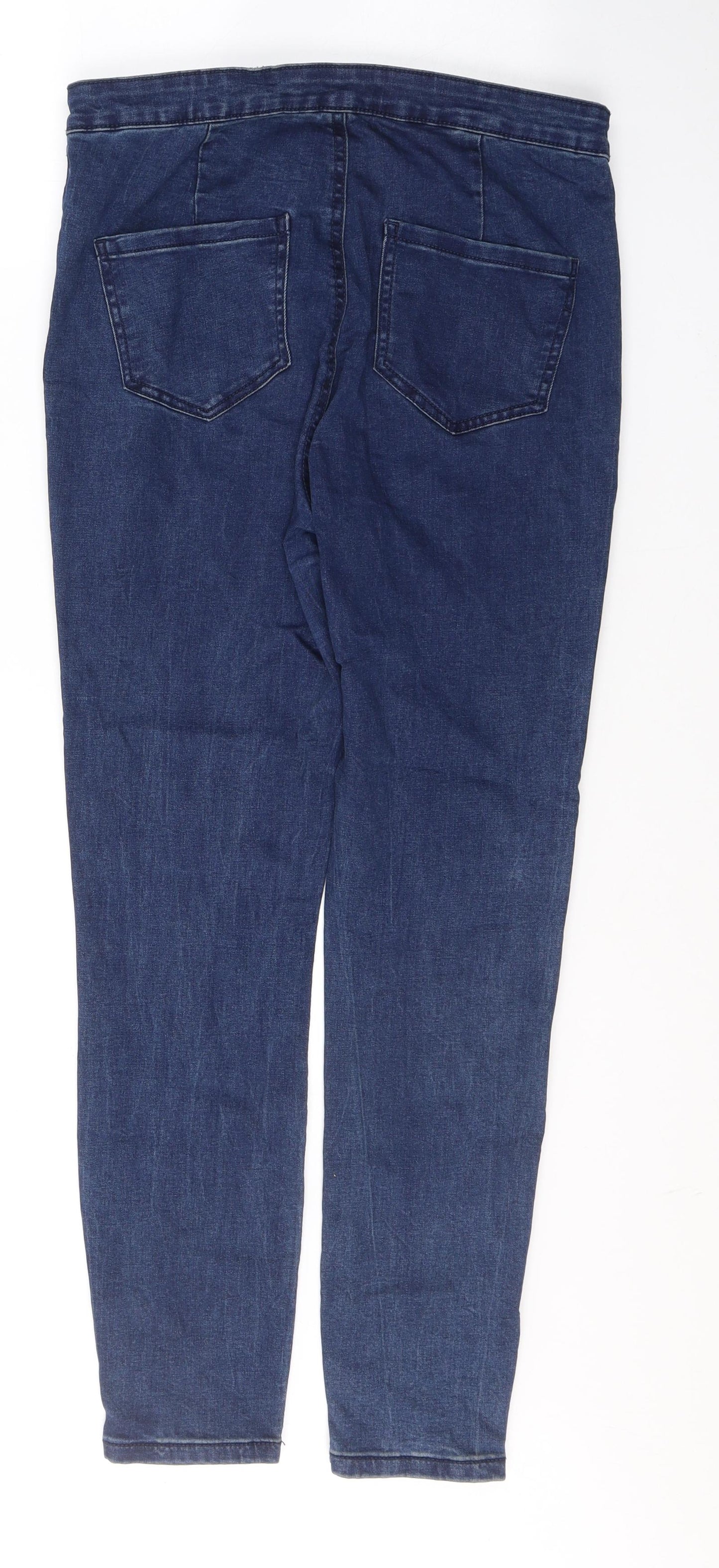 George Womens Blue  Cotton Skinny Jeans Size 12 L27 in Regular Button