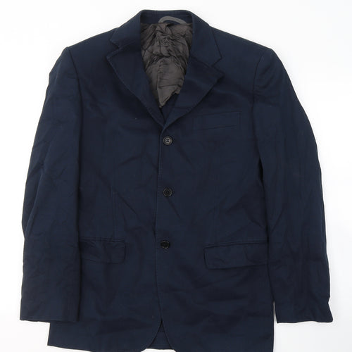 brooksfield Mens Blue  Cotton Jacket Suit Jacket Size M